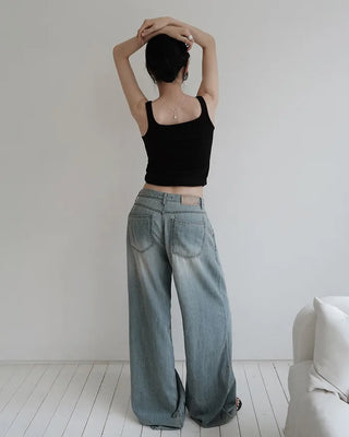 [Length selectable] Slow & Susie Chemistry Summer Wide Denim Pants
