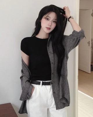 [4 colors] Organica Soft Grain Linen Shirt