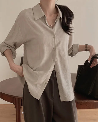 Textured striped shirt