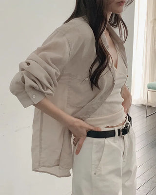 Deep Wash Tencel Linen Shirt