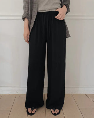 [3 colors] Natural Fit Linen Banding Pants