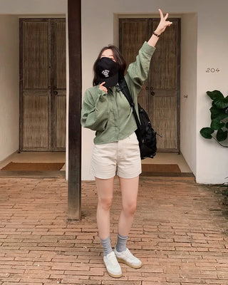 [6 colors] Fly Summer Button-Down Linen Shirt
