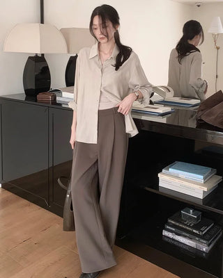 Textured striped shirt