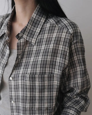 [3 colors] Cool Summer Check Shirt