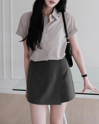 [2 colors] Wrap Culotte Pants