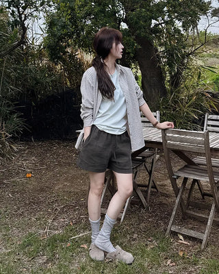 [4 colors] Linen Banding Shorts