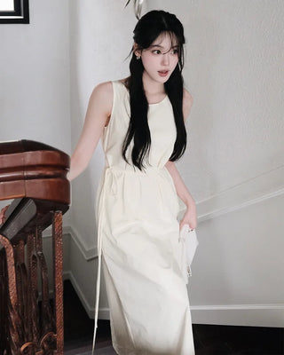 [2 colors] Cross Long Dress