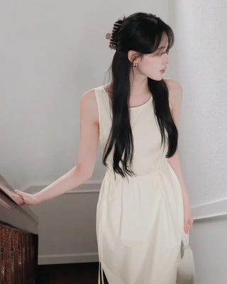 [2 colors] Cross Long Dress