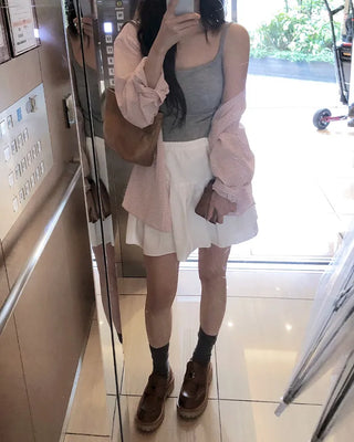 Pure tiered skirt