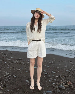 Summer perforated knit jacket