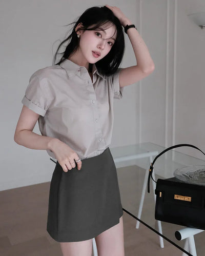 [2 colors] Wrap Culotte Pants