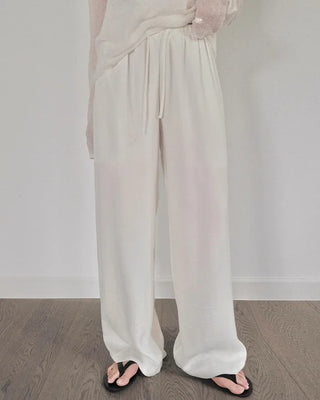 [3 colors] Natural Fit Linen Banding Pants