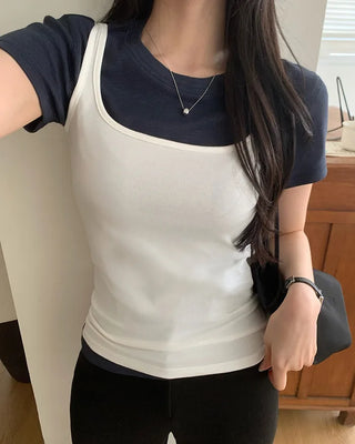 [5 colors] Wide Sleeveless