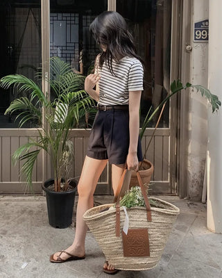 Striped Border Half Knit - 3 colors