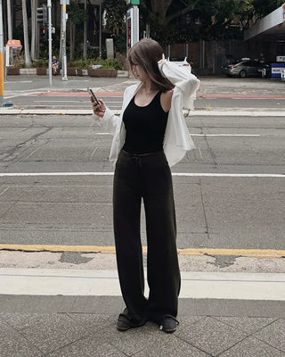 [4 colors][Selectable length] Straight training pants