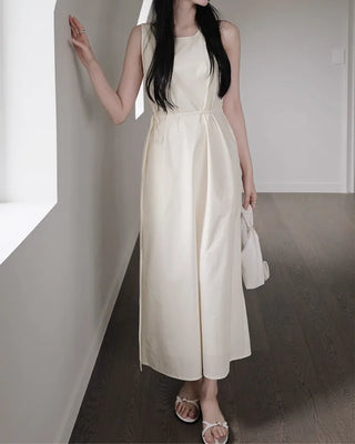 [2 colors] Cross Long Dress