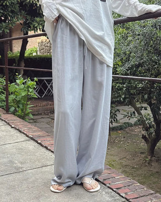 [3 colors] Natural Fit Linen Banding Pants