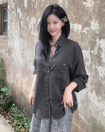 Deep Wash Tencel Linen Shirt