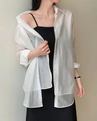 Shirred simple long dress