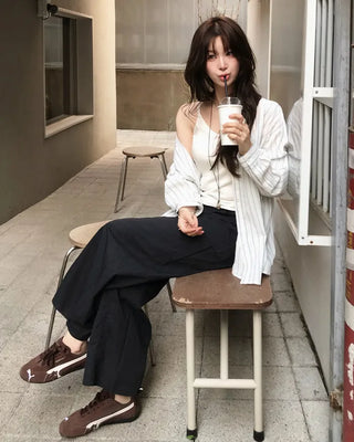[3 colors] Striped shirt