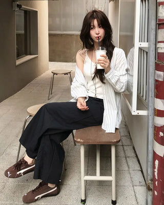 [4 colors] Cargo pants with elastic waistband