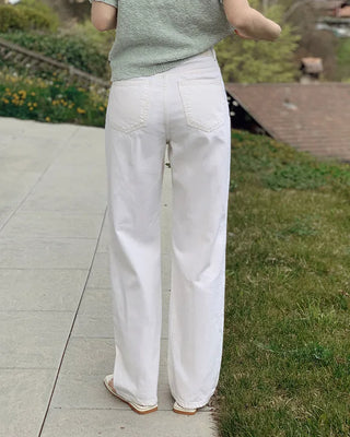 (basic/long) Summer wide white pants - 4 sizes