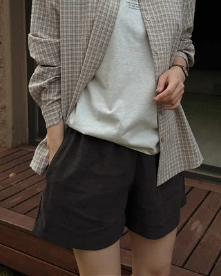 [4 colors] Linen Banding Shorts