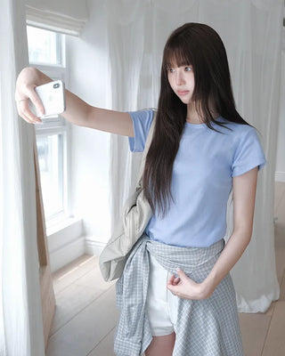 [8 colors] Basic T-shirt