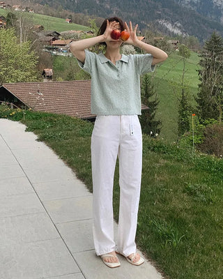 (basic/long) Summer wide white pants - 4 sizes