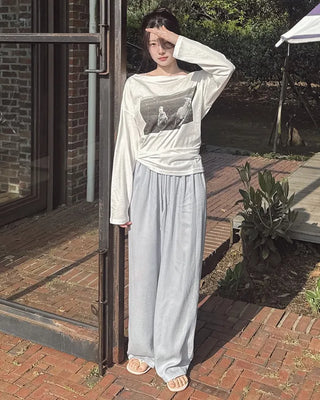 [3 colors] Natural Fit Linen Banding Pants