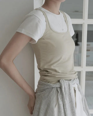 [5 colors] Wide Sleeveless