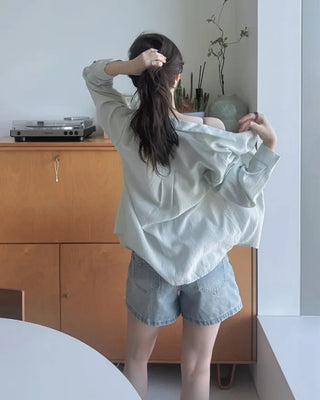 Textured striped shirt