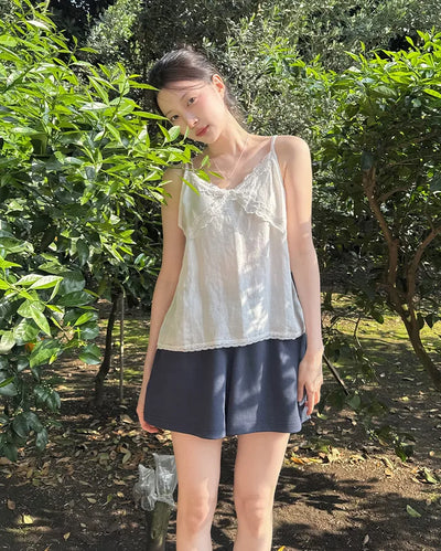 Mini lace slip blouse