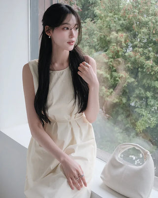 [2 colors] Cross Long Dress