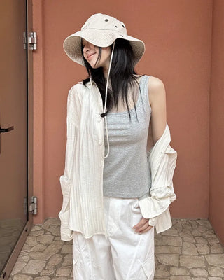 Pleated wrinkle shirt