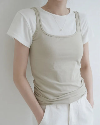 [5 colors] Wide Sleeveless