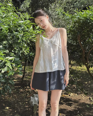 [3 colors] Elastic waist shorts