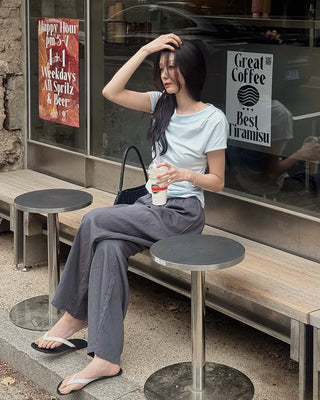 Wrap Drape Pintuck T-Shirt