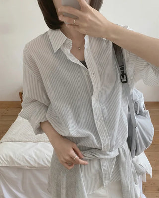 [3 colors] Striped shirt
