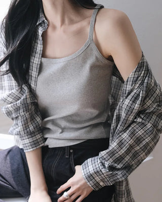 [3 colors] Cool Summer Check Shirt