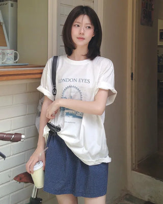 [4 colors] London Eye Pigment T-shirt