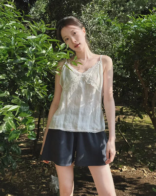 Mini lace slip blouse