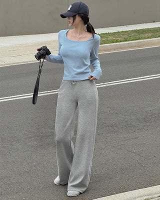 [4 colors][Selectable length] Straight training pants
