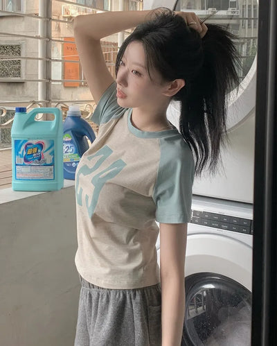 [2 colors] Vintage Raglan T-shirt