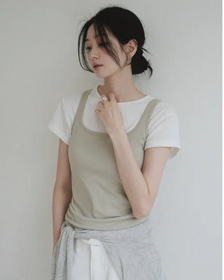 [5 colors] Wide Sleeveless