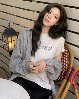 Mute Tone Mini Check Shirt