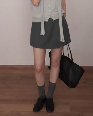 [2 colors] Wrap Culotte Pants