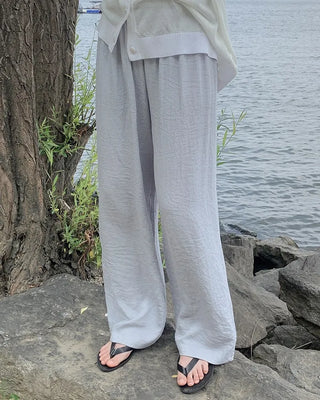 [3 colors] Natural Fit Linen Banding Pants