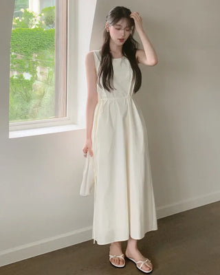 [2 colors] Cross Long Dress