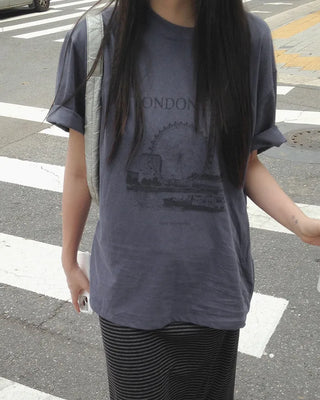 [4 colors] London Eye Pigment T-shirt